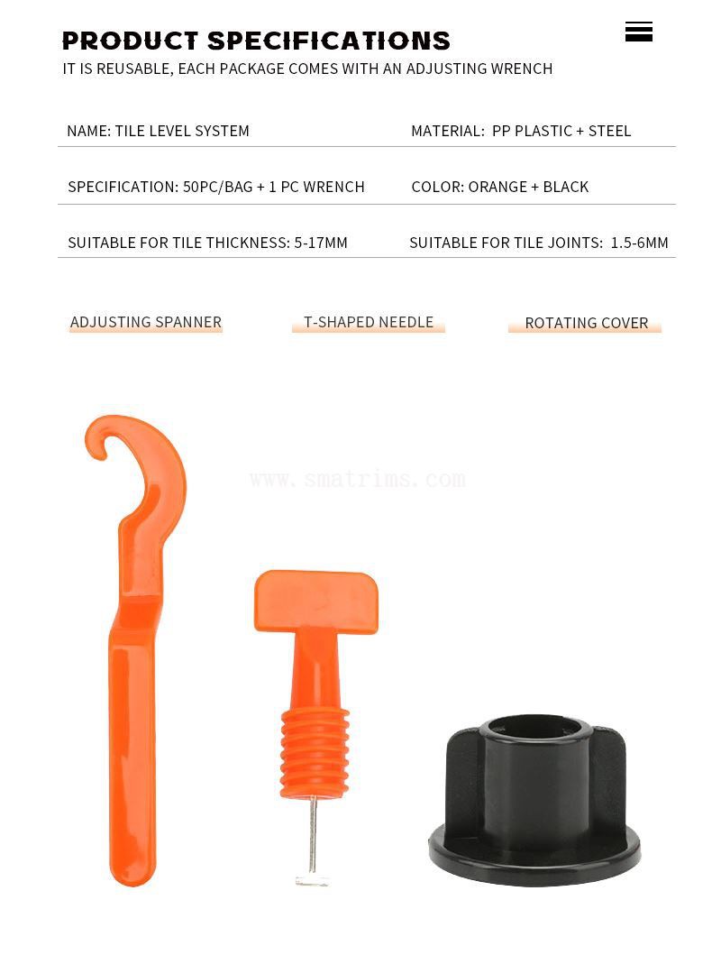 2. tile self leveling system
